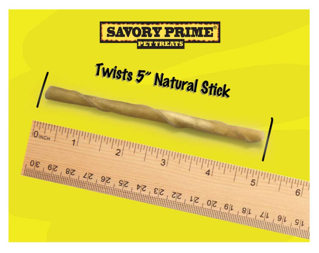 5” Twist Sticks Natural Savory Prime Pet Treats