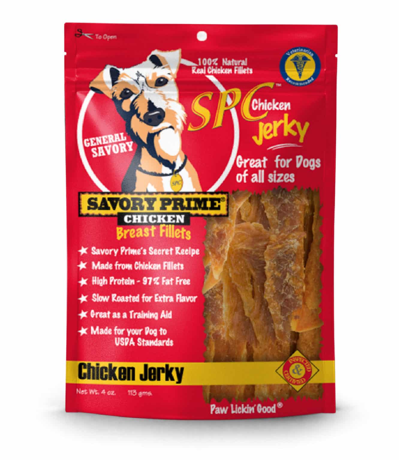 Natural Chicken Jerky Savory Prime Pet Treats
