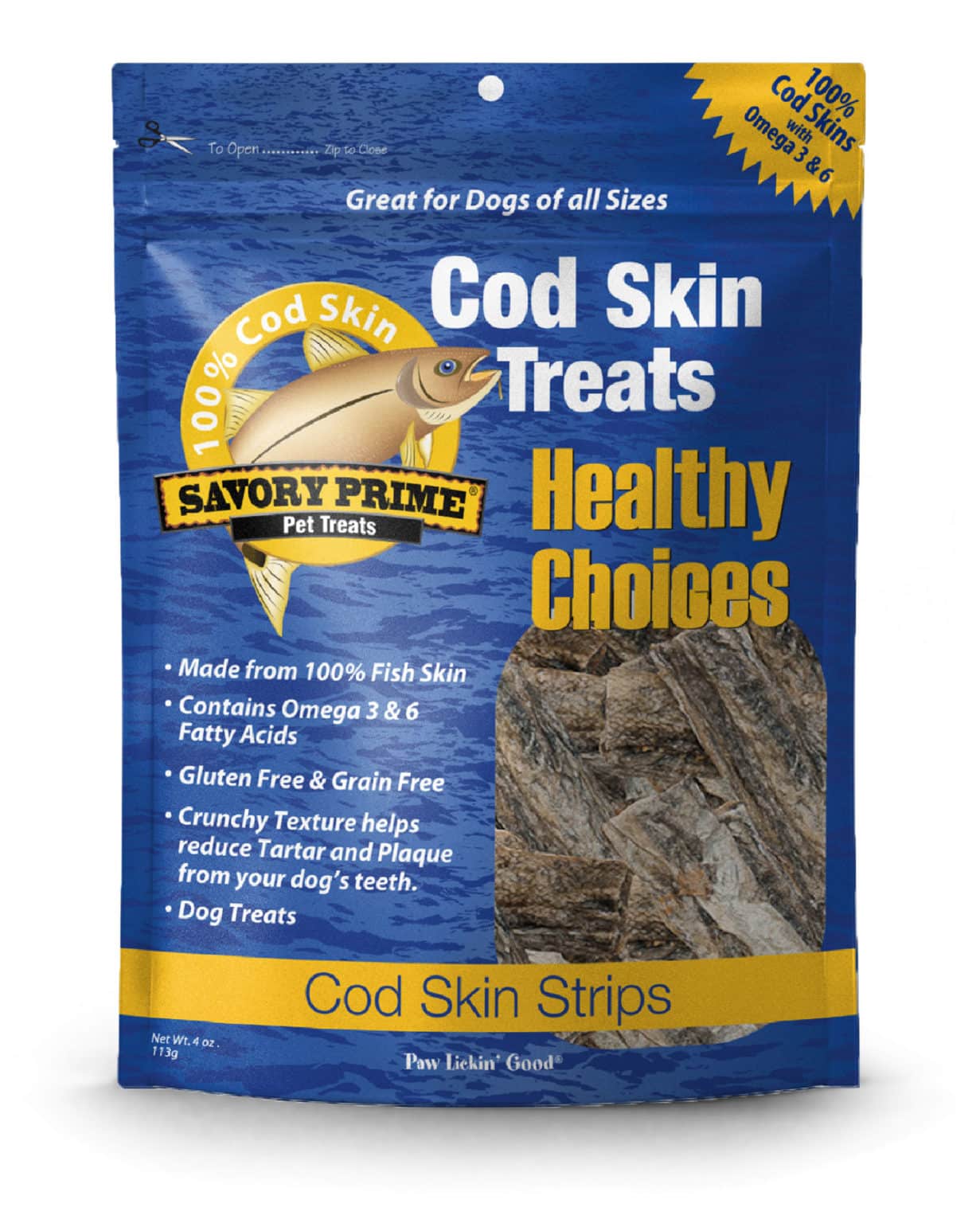 Cod Skin Fish Strips - Savory Prime Pet Treats