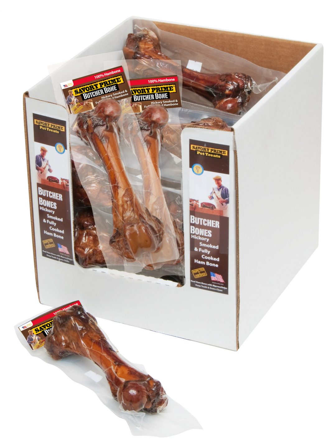 Butcher Box Ham Savory Prime USA Ham Butcher Display 24 ct - Savory Prime Pet Treats